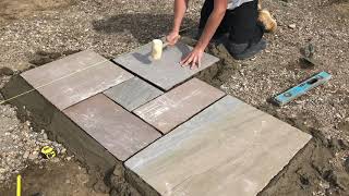 Laying Natural Stone Paving Guide [upl. by Droc]