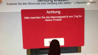 Paket Einlieferung in DHL Packstation mit BonusBriefmarkenautomat [upl. by Natsud]