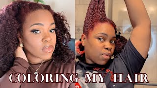 HOW TO COLOR NATURAL HAIR WITHOUT BLEACH  USING LOREAL HICOLOR MAGENTA [upl. by Conner]