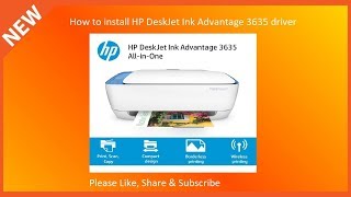 how to install hp deskjet ink advantage 3635 all in one printer [upl. by Livvie740]