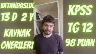 KPSS 2024 VATANDAŞLIK KAYNAK ÖNERİLERİ [upl. by Tteragram]