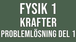 Fysik 1  Krafter  Problemlösning del 1 [upl. by Otrebron932]