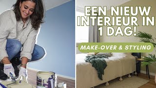 Home makeover in één dag met TREND KLEUREN 2023 in de woonkamer en slaapkamer  Flexa amp Binti Home [upl. by Arreis907]