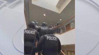 Pomona College protests Dozens of students arrested after storming Presidents office [upl. by Odlanar348]