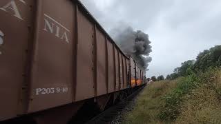 Norfolk amp Western 611 photo freight going away at Strasburg with NampW “382” 475 in the siding [upl. by Einon177]