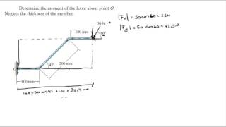 Determine the moment of the force about point O [upl. by Iain696]