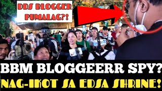 ABA TEKA BBM BLOGGER MATAPANG NA SUMOGUD SA EDSA SHRINE INUTUSAN PALA DDS NATION NAGALIT [upl. by Ibbob715]