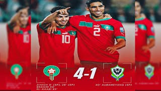 Resumen y goles del partido entre Marruecos y Gabón hoy 41 hoy Copa África [upl. by Clayborne]