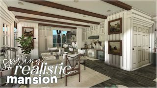 Bloxburg  Realistic TwoStory SpringSummer Family Mansion interior  Roblox  House Build [upl. by Aeret]