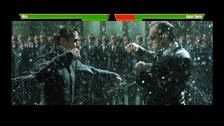 Neo vs Agent Smithwith healthbars Final Battle Part 1 [upl. by Erdman592]