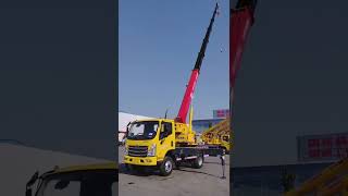 8 ton double hook blue brand truck crane 8 ton crooked neck winch 150 horsepower。 automobile [upl. by Lovett814]