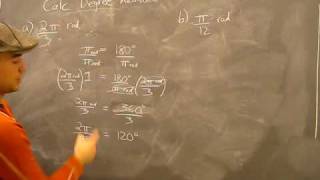 Converting Radians into Degrees Pt1 Trigonometry Math Help [upl. by Anahgem]