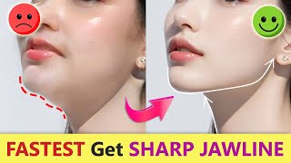 Fastest Way Get Sharp Jawline Permanent Rid Your DOUBLE CHIN  Face Rejuvenation Program [upl. by Eiramnaej301]