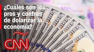 ¿Cuáles son los pros y contras de dolarizar la economía [upl. by Ahsinot49]