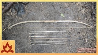 Primitive Technology Bow and Arrow [upl. by Larimor24]