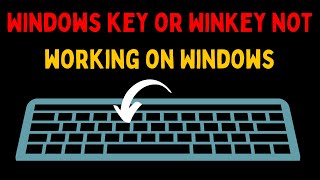 How to Fix Windows Key or Win Key Not Working on Windows 11 [upl. by Cagle]