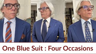 One Suit Four Occasions The extreme versatility of the blue suit [upl. by Elay]