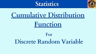 24 Cumulative Distribution Function  Discrete Randomvariable statistics probabilitydistribution [upl. by Avir]