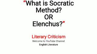 What is Socratic Method  Elenchus Meaning  What is Elenchus with Examples  Urdu Hindi [upl. by Norean334]