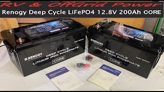 Renogy 12V 200Ah Core LiFePO4 Battery Review  A Lithium Battery for RV Travel Trailers [upl. by Esinwahs]