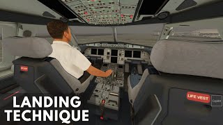 Landing Technique  Airbus A320 [upl. by Seldan397]