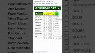 MONITOR Attendance EASILY with Tick boxes in Google Sheets [upl. by Carree]