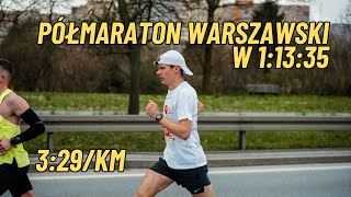 ZŁAMAŁEM 74 MINUTY  PÓŁMARATON WARSZAWSKI 2024 [upl. by Yecnuahc]