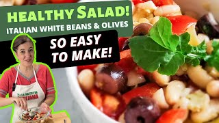 Italian White Bean Salad cannellini beans With Kalamata Olives So Simple and Easy to Make [upl. by Fakieh426]