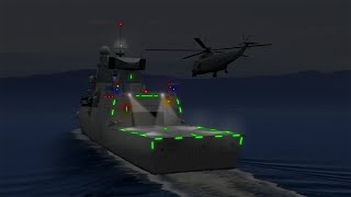 Helideck Landing Assist Lights Test  Simpleplanes [upl. by Ennaegroeg305]