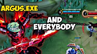 ARGUS EXE AND EVERYBODY argusmontage argusmobilelegends exemlbb mobilelegends [upl. by Jonell]