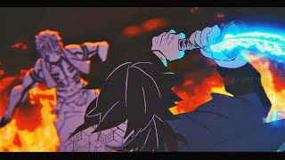 Demon Slayer Edit  Infinity Castle Arc  Tanjiro and Giyu vs Akaza Kimetsu No Yaibademonslayer [upl. by Sev]