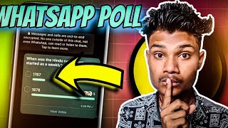 Poll vote kaise badaye WhatsApp par new trick and tips  WhatsApp Poll [upl. by Erdnua583]