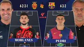 MALLORCA VS BARCELONA Line Up [upl. by Yekram]