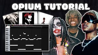 How to make HARD HITTING beats for OPIUM ✱ FL Studio 21 [upl. by Ardnuhs]