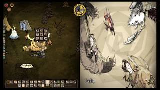 Dont Starve Together Beefalo taming PS4 split screen 饥荒联机 馴服牛 [upl. by Yattirb806]