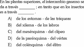 BOTANICA  CLASIFICACION DE LAS PLANTAS PREGUNTA RESUELTA DE BIOLOGIA [upl. by Lehet]