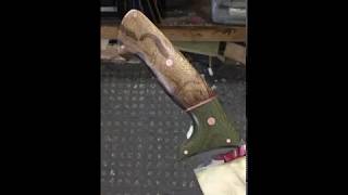 Spalted Pecan Green Micarta amp Copper [upl. by Ielak944]