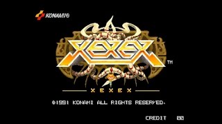 XEXEX  ARCADE  Konami 1991  Gameplay All Stages Completed [upl. by Florinda]