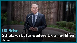 Washington Bundeskanzler Scholz vor Treffen mit USPräsident Joe Biden [upl. by Ralyt]