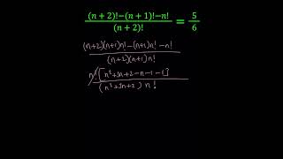 Solving A Factorial Equation maths algebra exam sybermath [upl. by Neyuh]