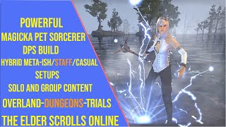 Powerful Magicka Sorcerer DPS Build for ESO Gold Road  Magsorc DPS Build [upl. by Naerad]