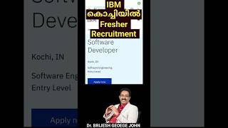 IBM FRESHER RECRUITMENT AT KOCHISOFTWARE ENGINEER2024 BATCHCAREER PATHWAYDr BRIJESH IBMjobs [upl. by Anaeel803]