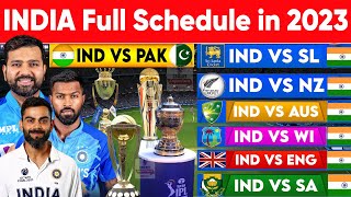 BCCI Announce India Full Schedule In 2023  India All Match Series amp Tour  IPL World Cup AsiaCup [upl. by Carlson]