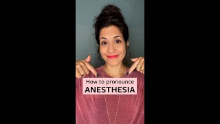 How to pronounce Anesthesia [upl. by Rocker]