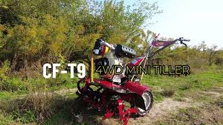 CFT9 4wd mini tiller 186F diesel engine farming minicultivator tiller tiller powertiller [upl. by Felicle]