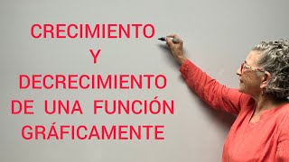 CRECIMIENTO Y DECRECIMIENTO DE UNA FUNCIÓN GRÁFICAMENTE [upl. by Liris]