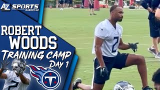 Titans WR Robert Woods Highlights Day 1 of Training Camp [upl. by Haem]