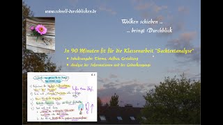 Sachtextanalyse  Klassenarbeit  Wenn man nur 90 Minuten Zeit hat [upl. by Martainn961]