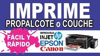 ✔️Como imprimir en papel COUCHE o PROPALCOTE en impresora CASERA😱  EVITAR que la tinta se CORRA ❌ [upl. by Analim]