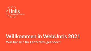 WebUntis 2021  Das neue Design für Lehrkräfte [upl. by Hoebart]